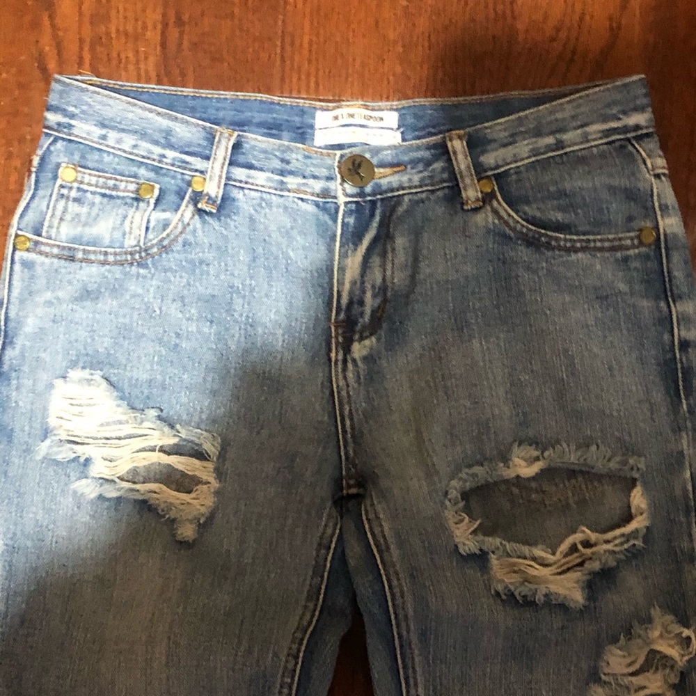 One Teaspoon Awesome Distressed Baggies Jeans - Picture 10 of 13